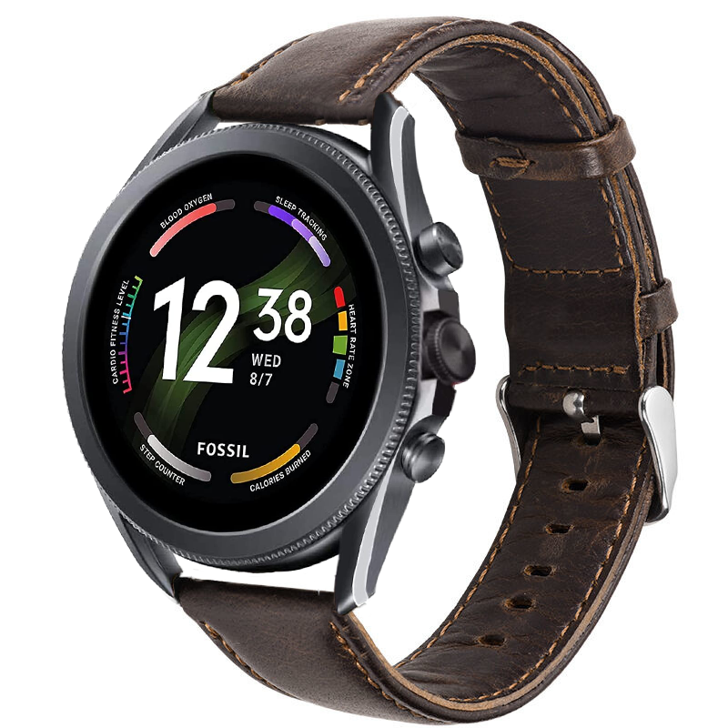 Fossil Gen 44mm Leather Strap (Dark Brown) - Main Image
