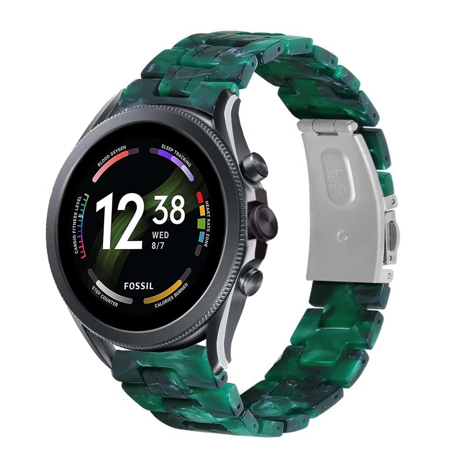 fossil-gen-6-44mm-resin-band-groen