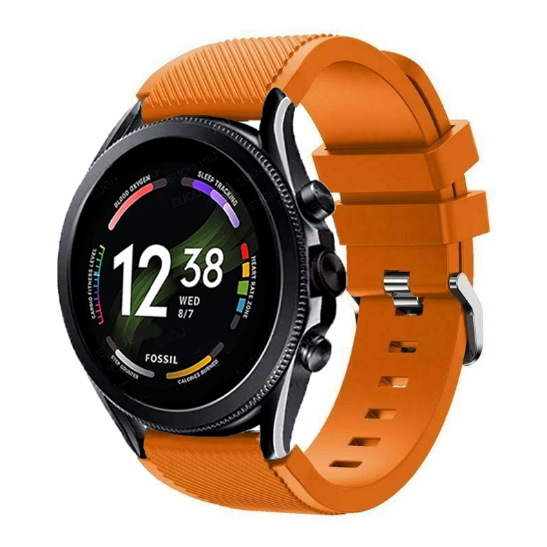 fossil-gen-6-44mm-siliconen-bandje-oranje