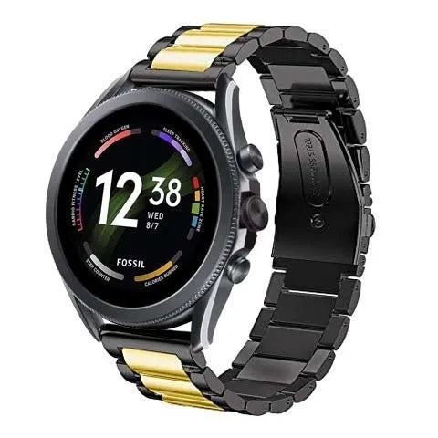 fossil-gen-6-stalen-band-zwart-goud