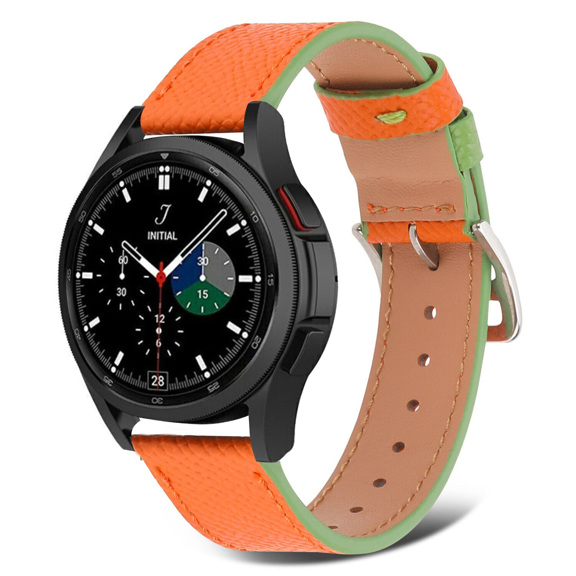 galaxy-watch-4-classic-leren-bandje-oranje