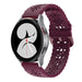 Samsung Galaxy Watch 4 44mm Patterned Silicone Strap (Bordeaux Red)