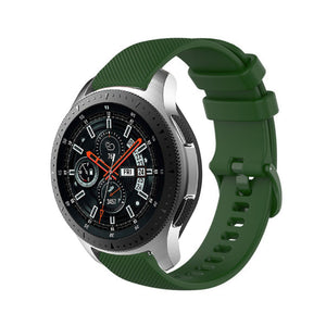 Samsung Galaxy Watch 46mm Premium Silicone Strap (Army Green)