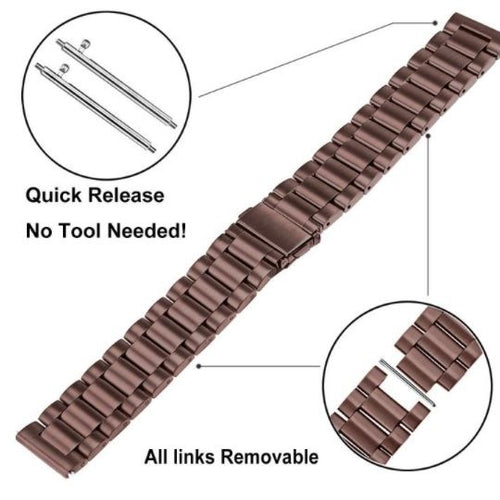 Garmin Vivoactive 4 Steel Strap (Bronze-Brown)