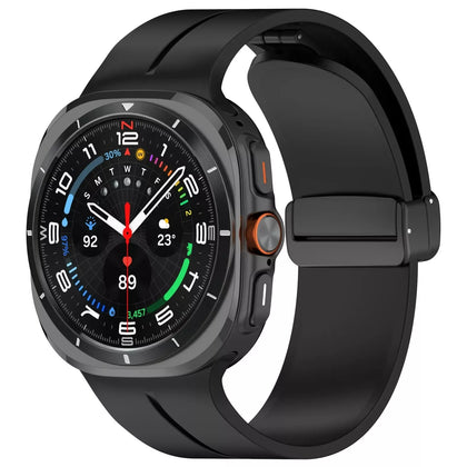 Samsung Galaxy Watch Ultra 2 D-Buckle Silicone Strap (Black)