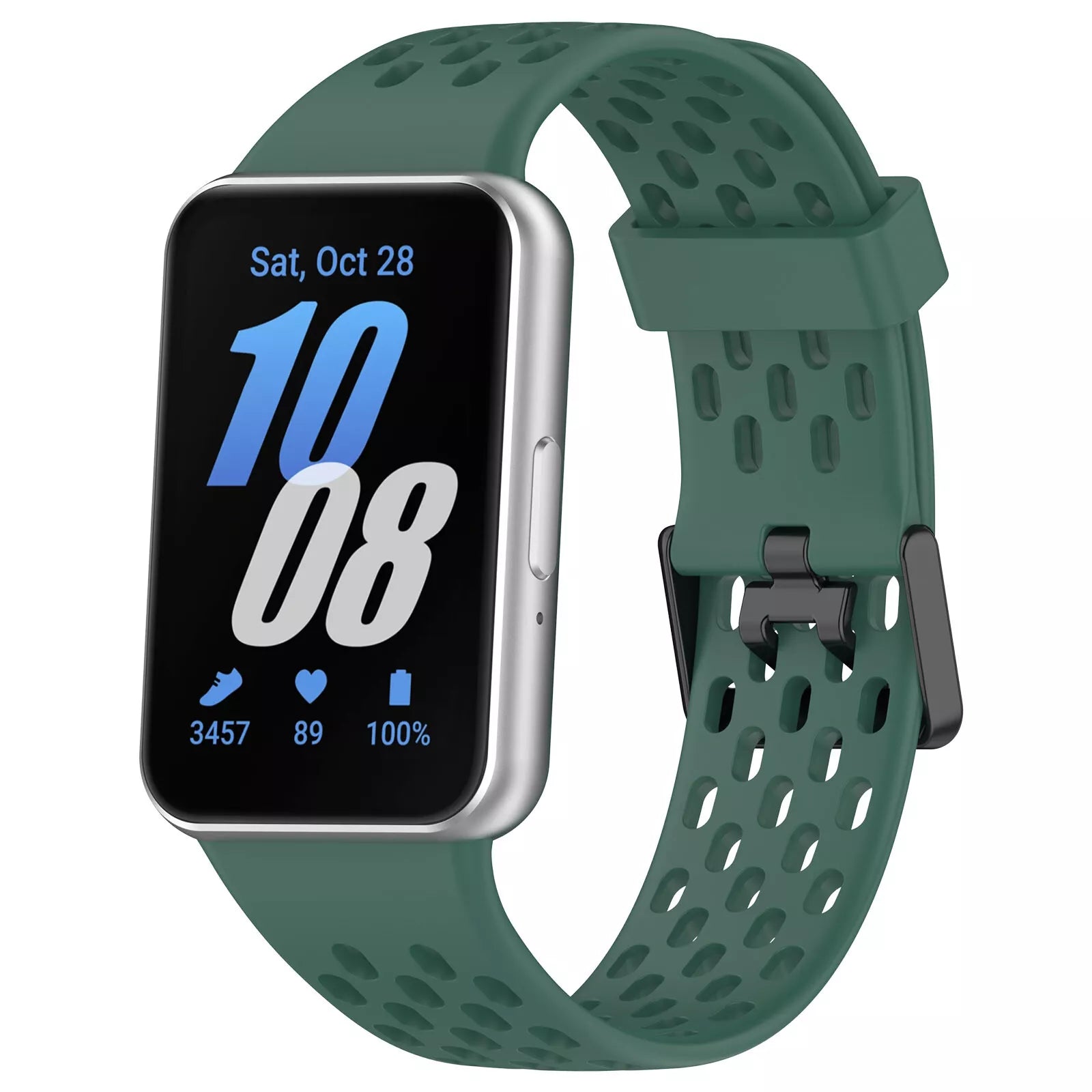 galaxy fit 3 breathable silicone strap green