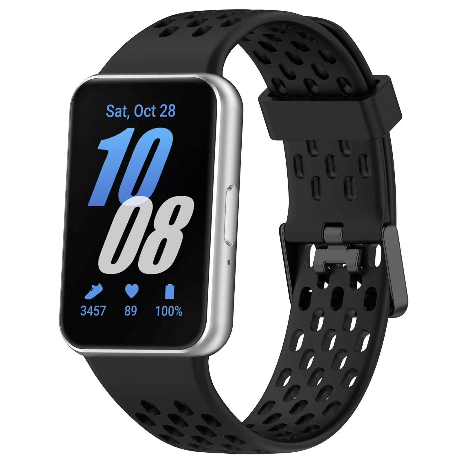 galaxy fit 3 breathable silicone strap black