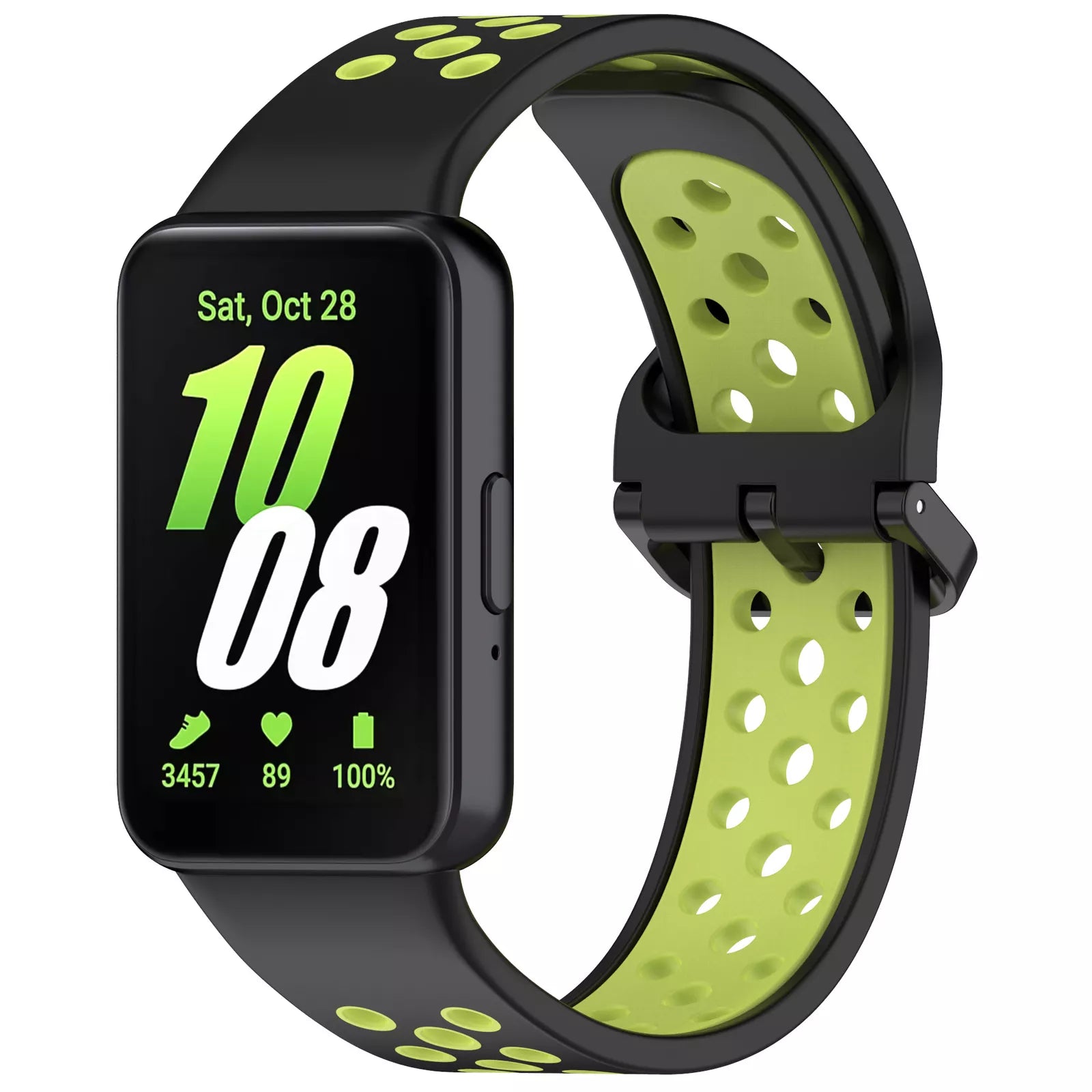 galaxy fit 3 sport band black lime