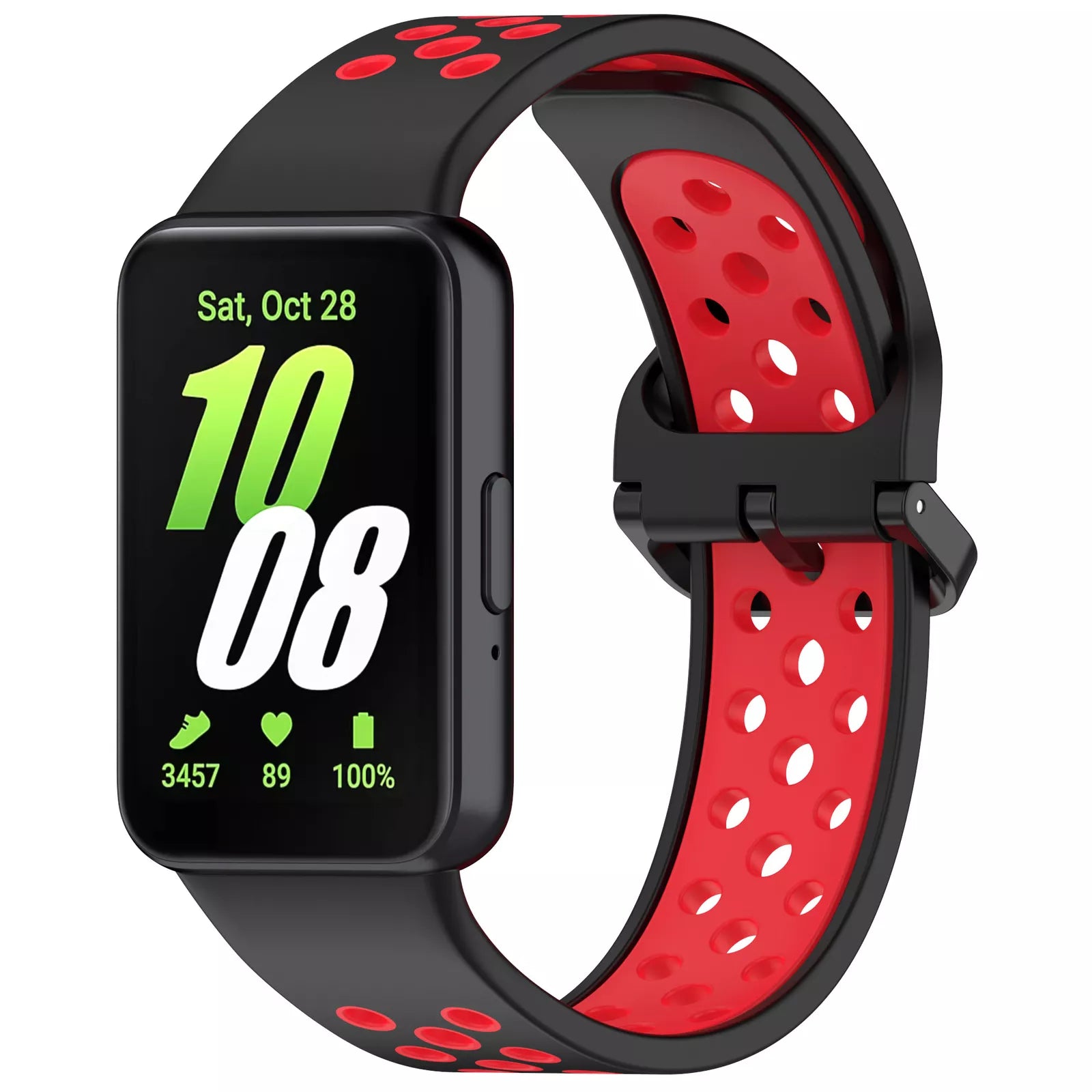 galaxy fit 3 sport band black red