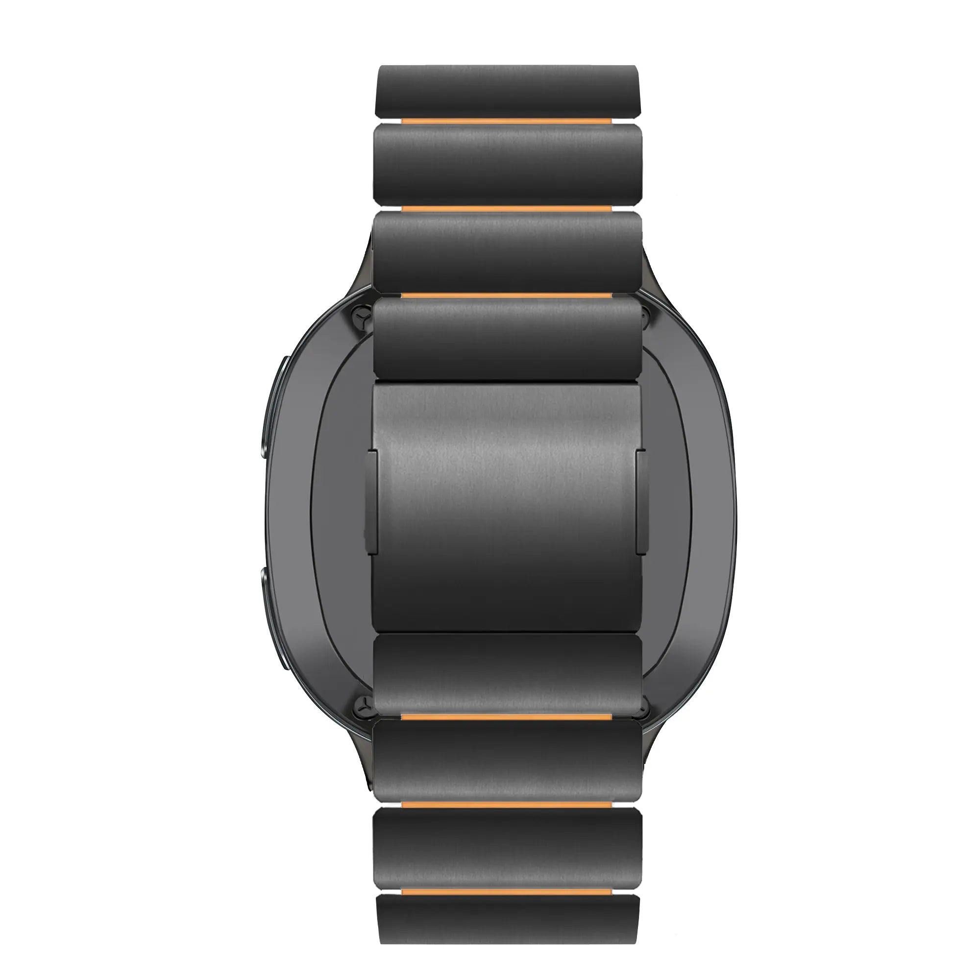 Bandz Samsung Galaxy Watch 8 Classic Titanium Strap 'Hybrid' (Black/Orange)