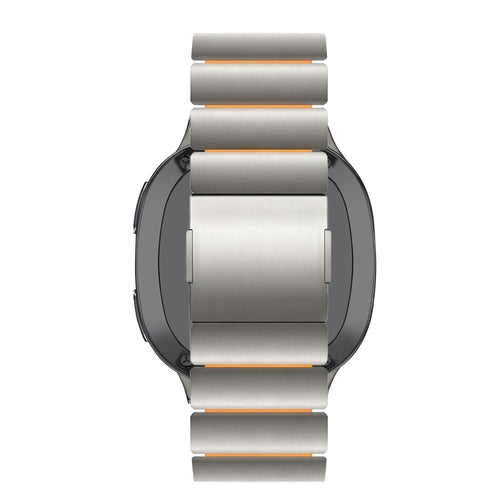 Bandz Samsung Galaxy Watch 8 - 40mm Titanium Strap 'Hybrid' (Titanium/Orange)
