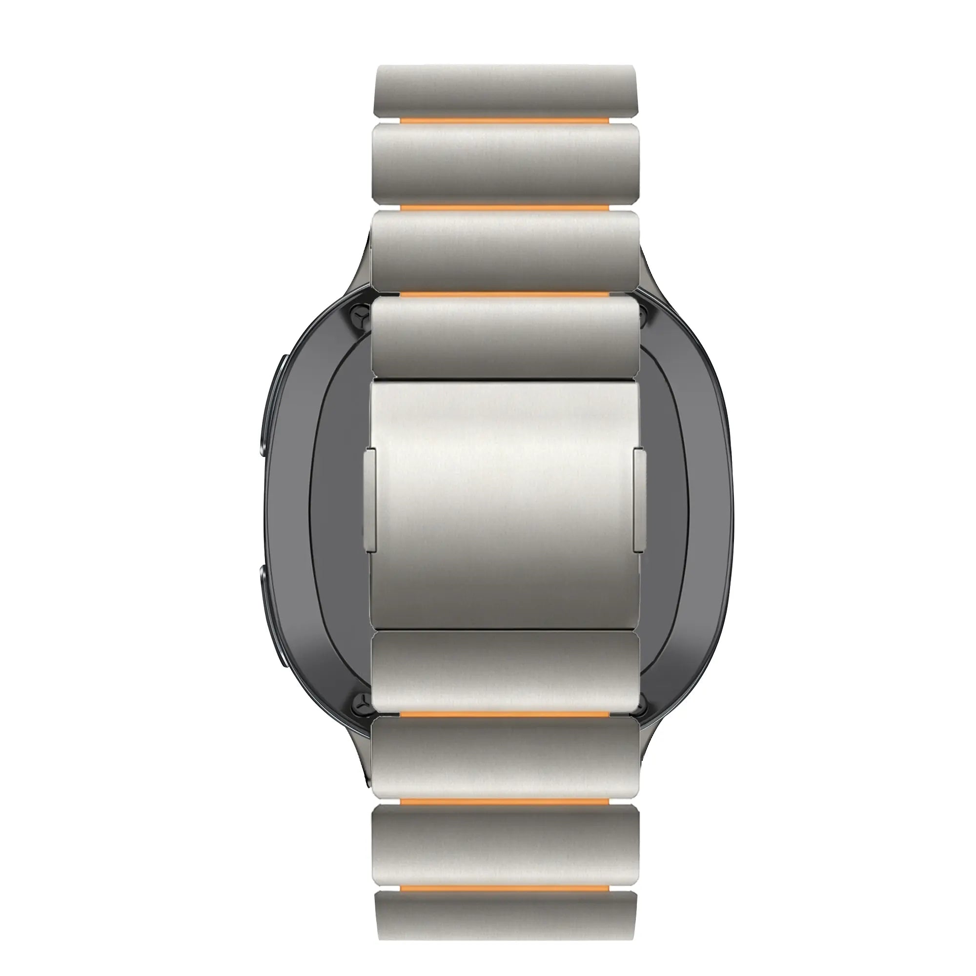 Bandz Samsung Galaxy Watch 8 Classic Titanium Strap 'Hybrid' (Titanium/Orange)