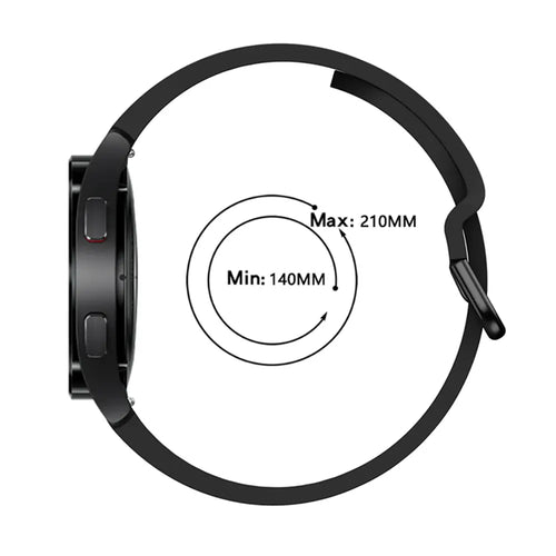Samsung Galaxy Watch 6 Classic - 47mm Buckled Silicone Strap (Black)