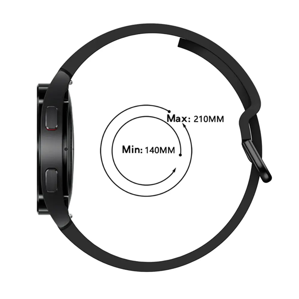 Samsung Galaxy Watch 6 Classic - 47mm Buckled Silicone Strap (Black)