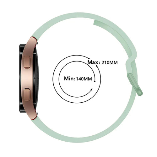 Samsung Galaxy Watch 4 Classic - 46mm Buckled Silicone Strap (Light Green)