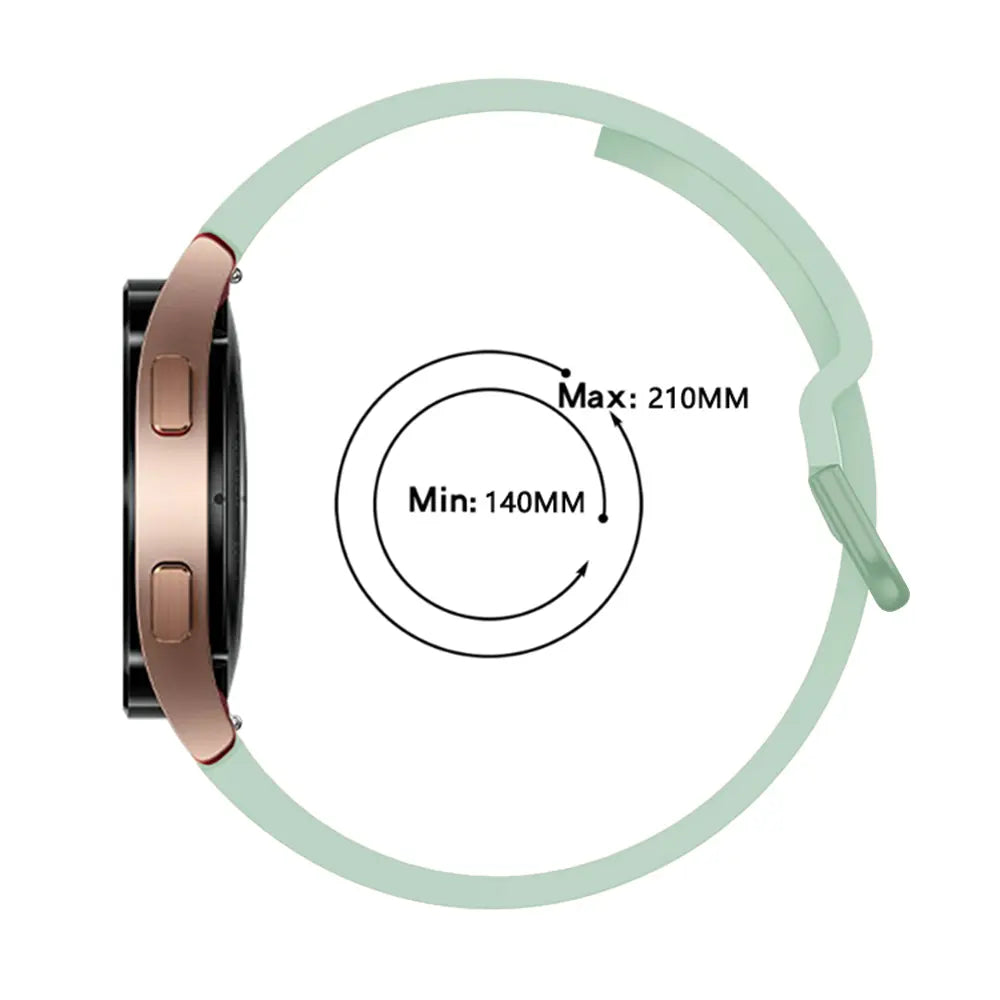 Samsung Galaxy Watch 4 Classic - 46mm Buckled Silicone Strap (Light Green)