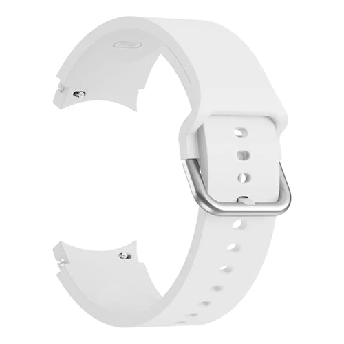 Samsung Galaxy Watch 7 - 44mm Buckled Silicone Strap (White)