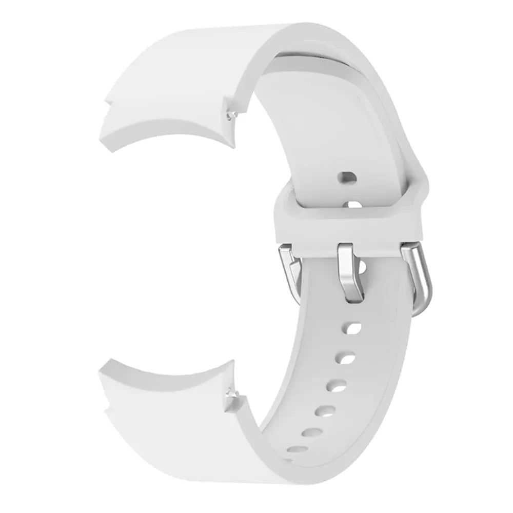 Samsung Galaxy Watch 7 - 44mm Buckled Silicone Strap (White)