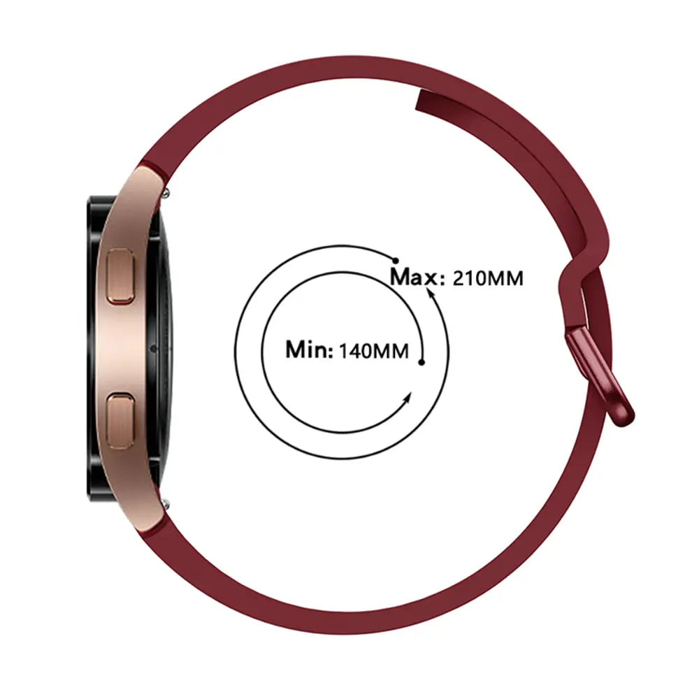 Samsung Galaxy Watch 6 - 40mm Buckled Silicone Strap (Wine Red)