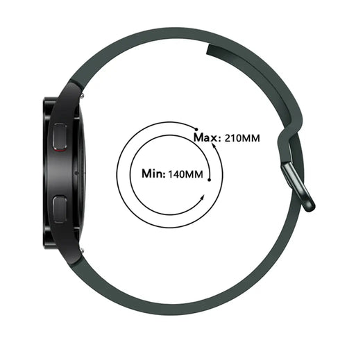 Samsung Galaxy Watch 5 - 44mm Buckled Silicone Strap (Dark Green)