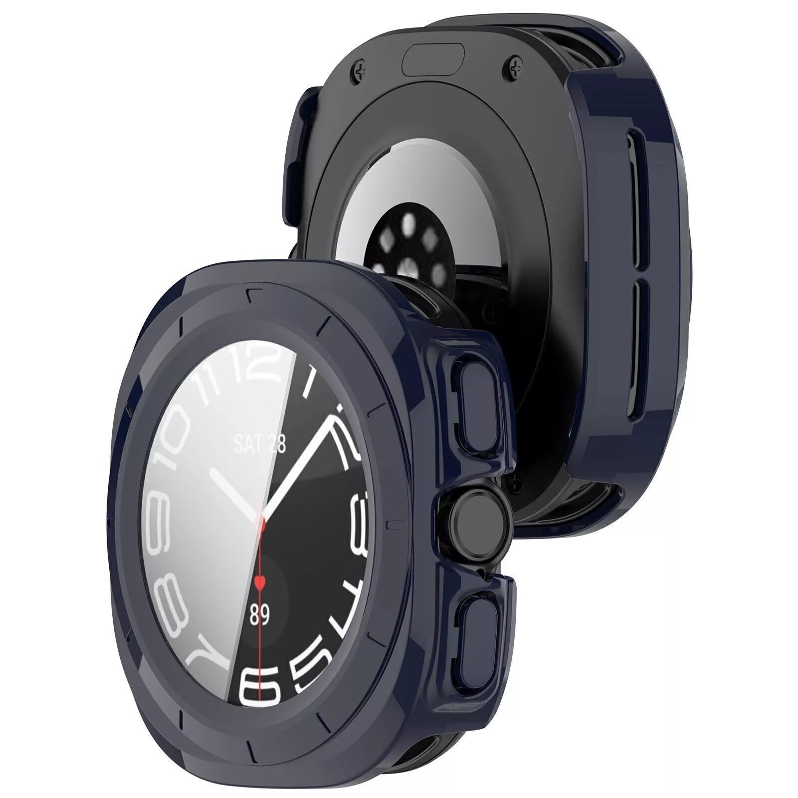 Samsung Galaxy Watch Ultra Hard Case with Glass (Dark Blue)