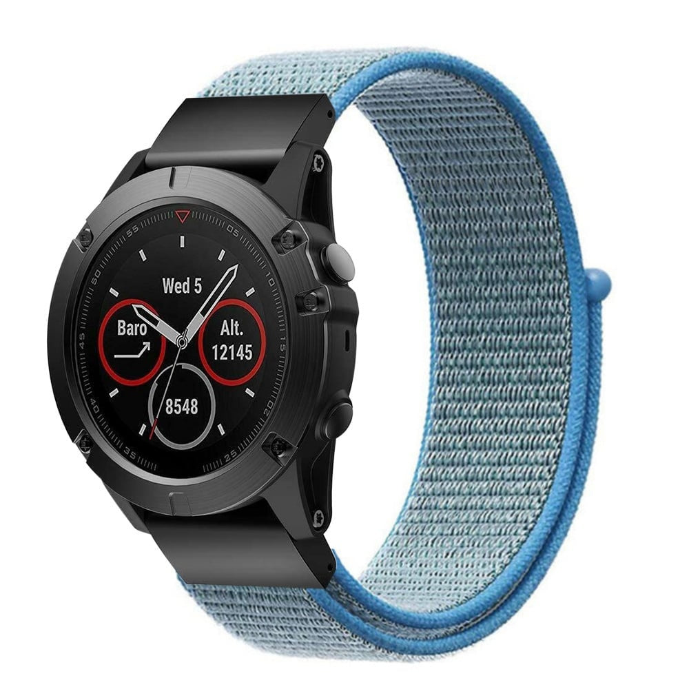 Garmin Quatix 8 - 51mm Nylon Strap (Light Blue)
