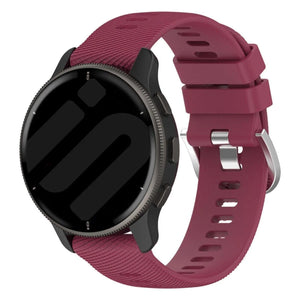 Garmin Vivoactive 6  Silicone Strap (Wine Red)