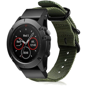 Garmin Fenix 5/6 Nylon Strap with Buckle (Green)