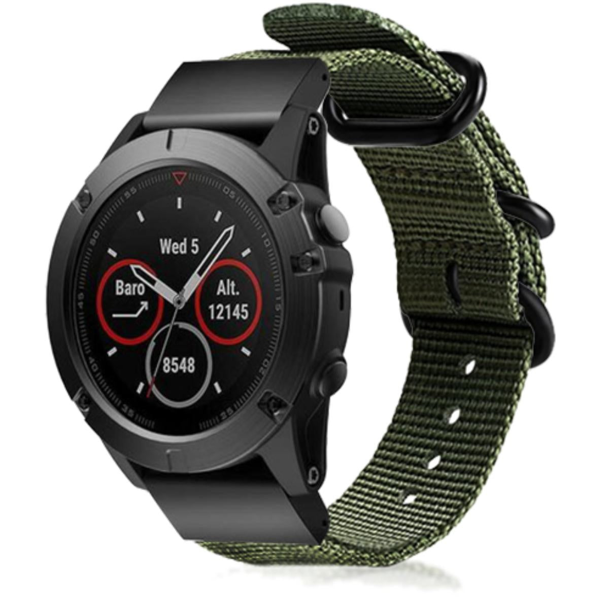 Garmin Fenix 7 Nylon Strap with Buckle (Green)