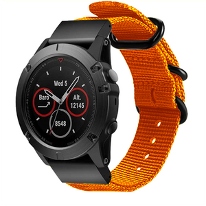 Garmin Quatix 8 Pro - 47mm Nylon Buckle Strap (Orange)