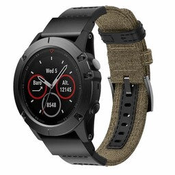 Garmin Instinct 3 - 45mm Nylon Hybrid Strap (Beige)