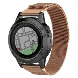 Garmin Instinct 3 - 50mm Milanese Strap (Rose Gold)