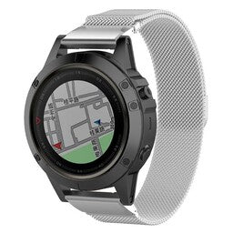 Garmin Instinct 3 - 50mm Milanese Strap (Silver)