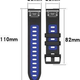 Garmin Instinct E - 40mm Sport Buckle Strap (Black/Blue)