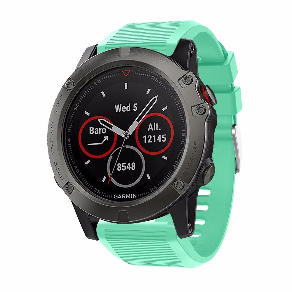 Garmin Fenix 5x 6x Silicone Strap Aqua