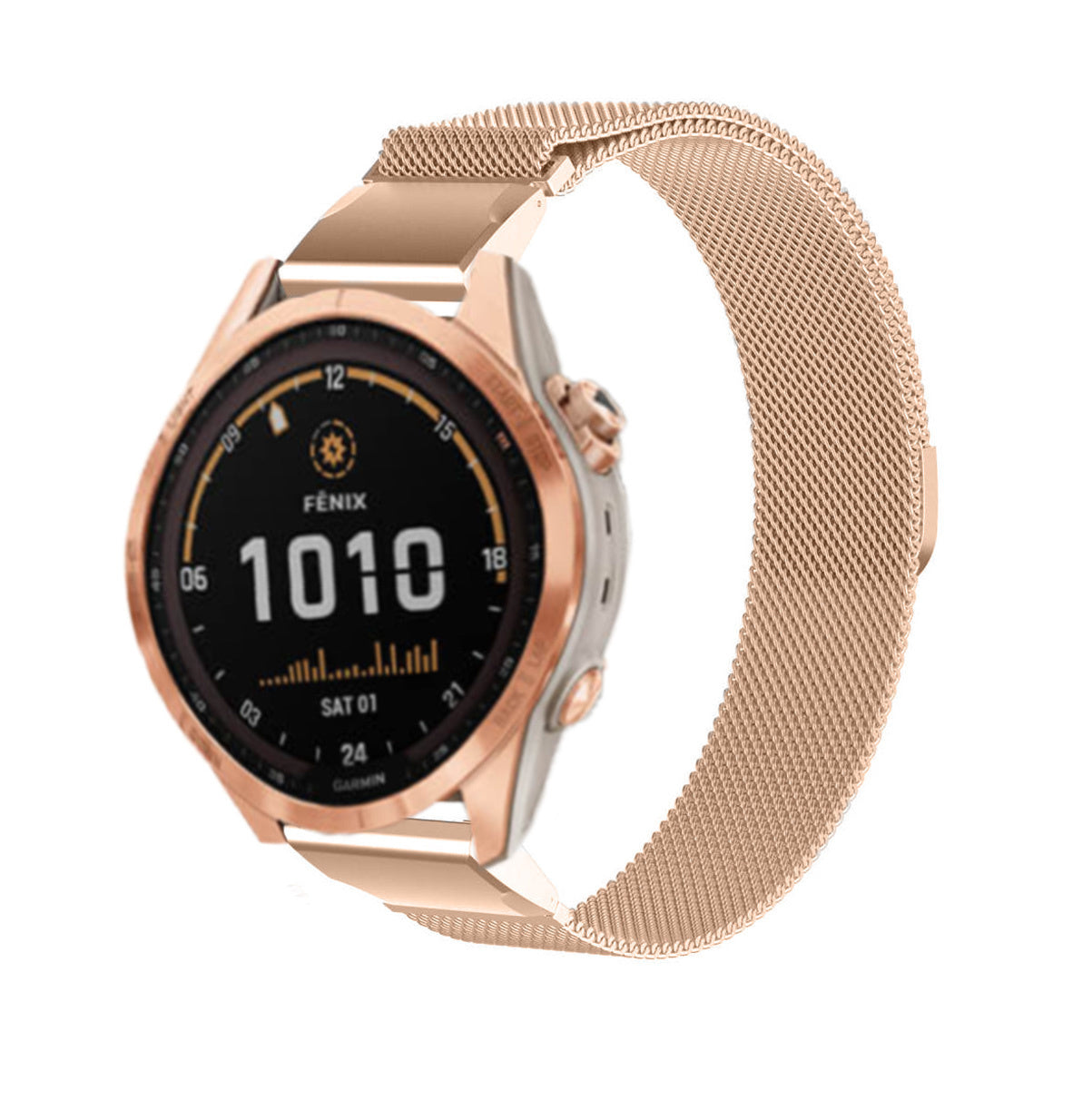 Garmin Fenix 7s Milanese Strap (Rose Gold)