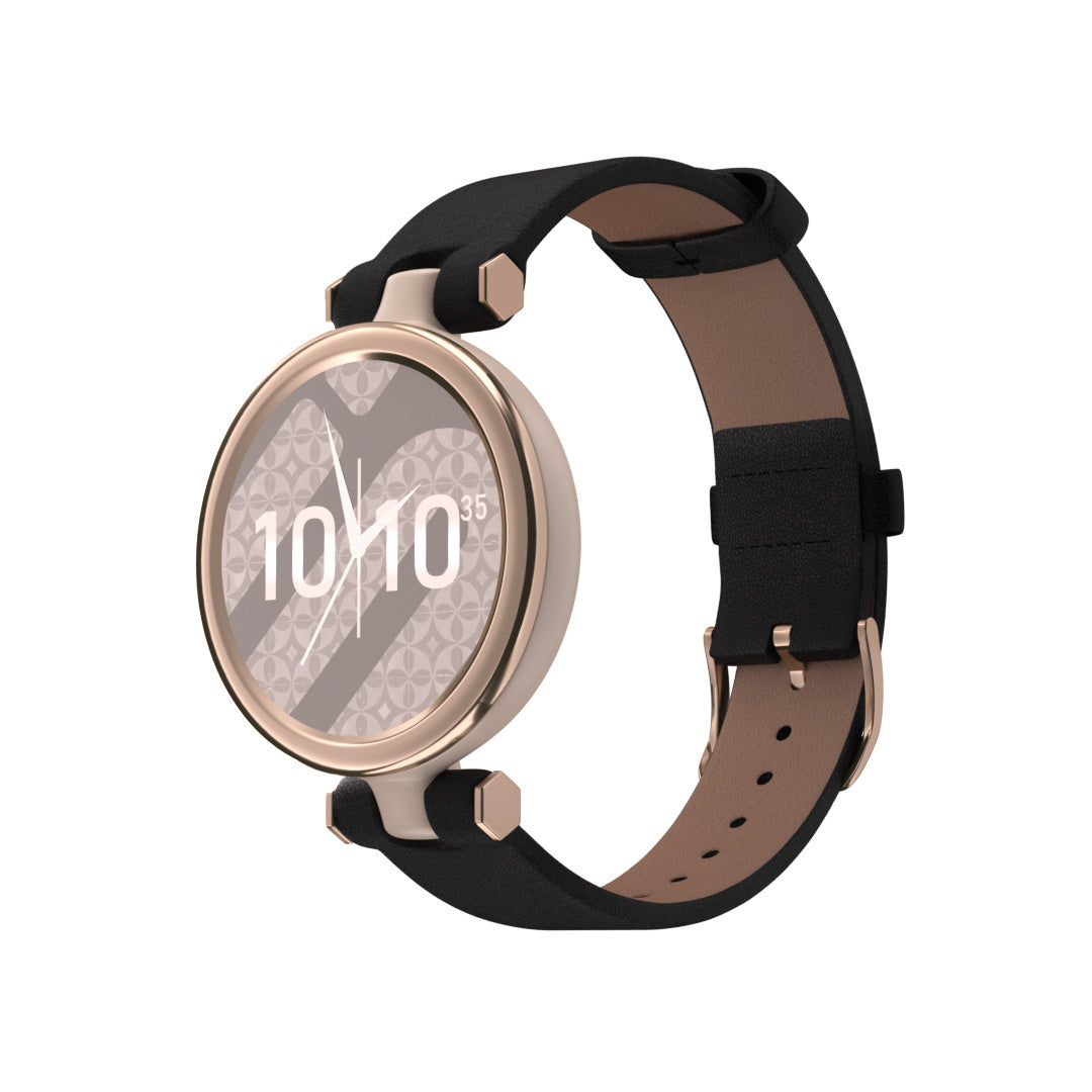 Garmin Lily Leather Strap (Black)