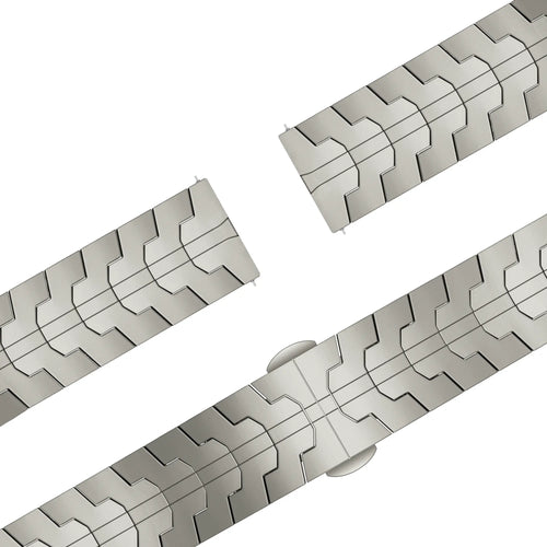 Bandz Garmin Venu 4 - 45mm Steel Strap 'Iron' (Titanium)