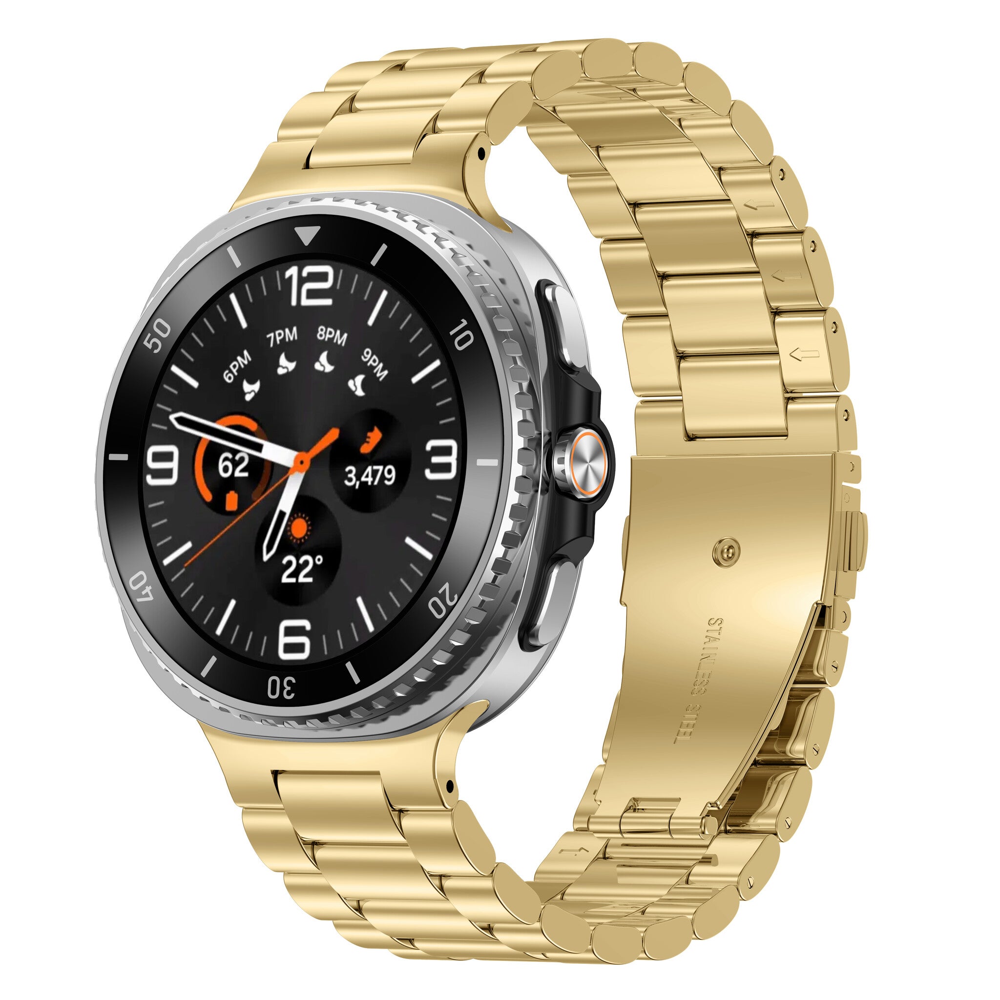 Samsung Galaxy Watch 8 Classic Steel Strap (Gold)