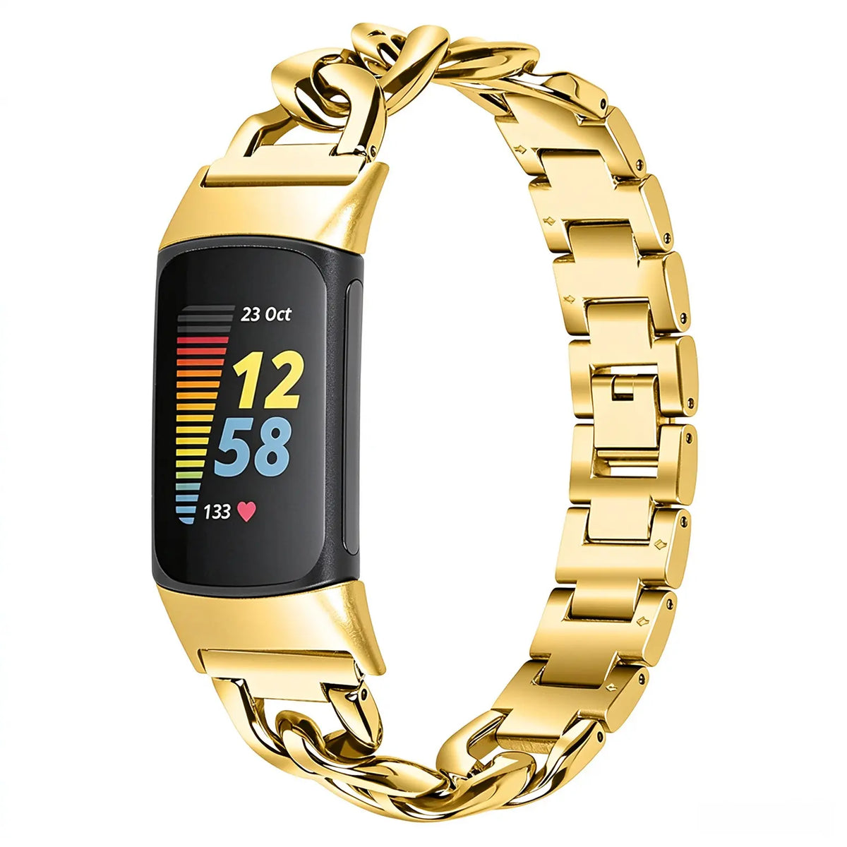 Fitbit Charge 5 Steel Chain Strap (Gold)