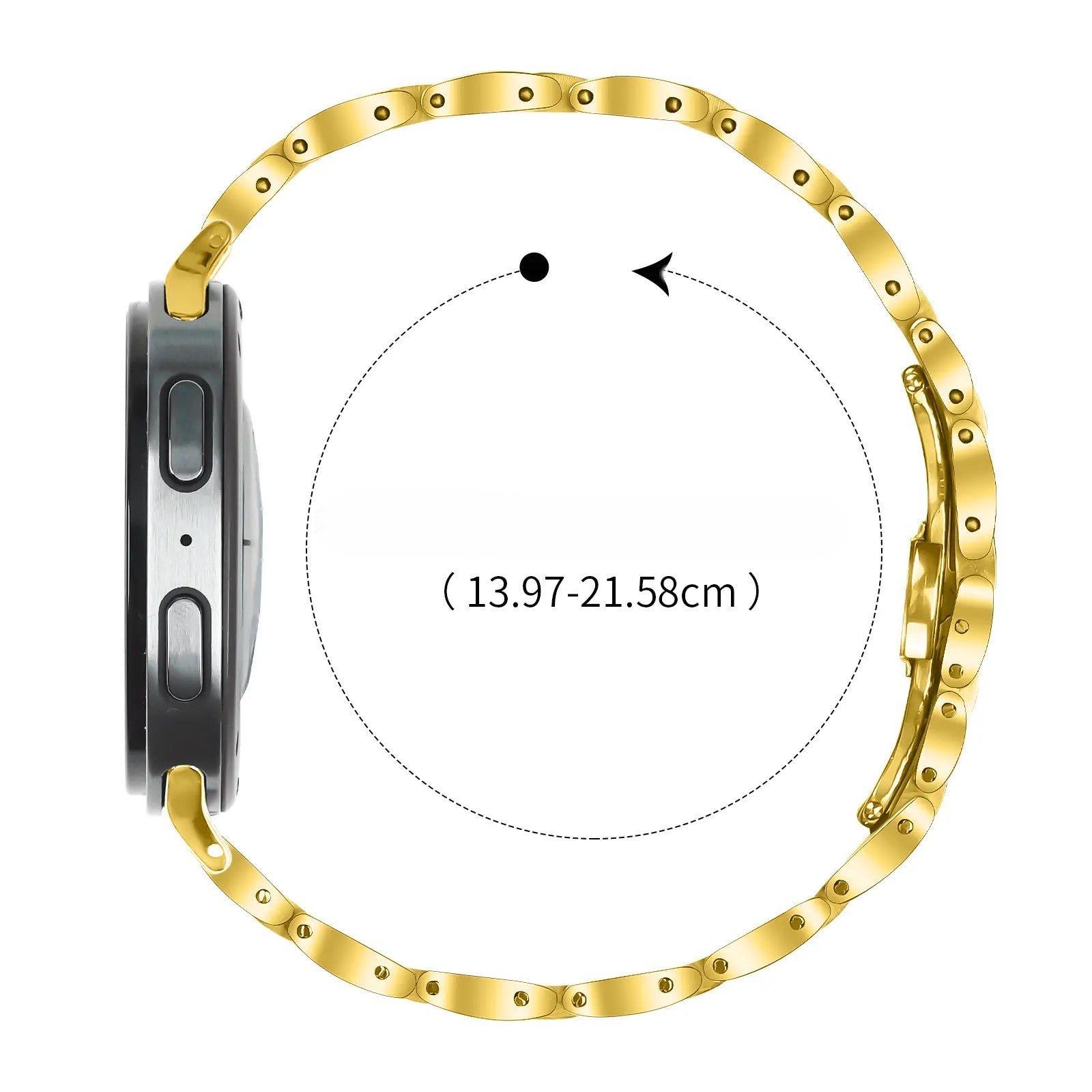 Samsung Galaxy Watch 8 Classic Slimfit Steel Strap (Gold)