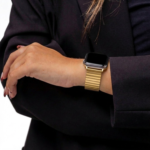 Apple Watch Ultra Elastic Steel Strap (Gold)