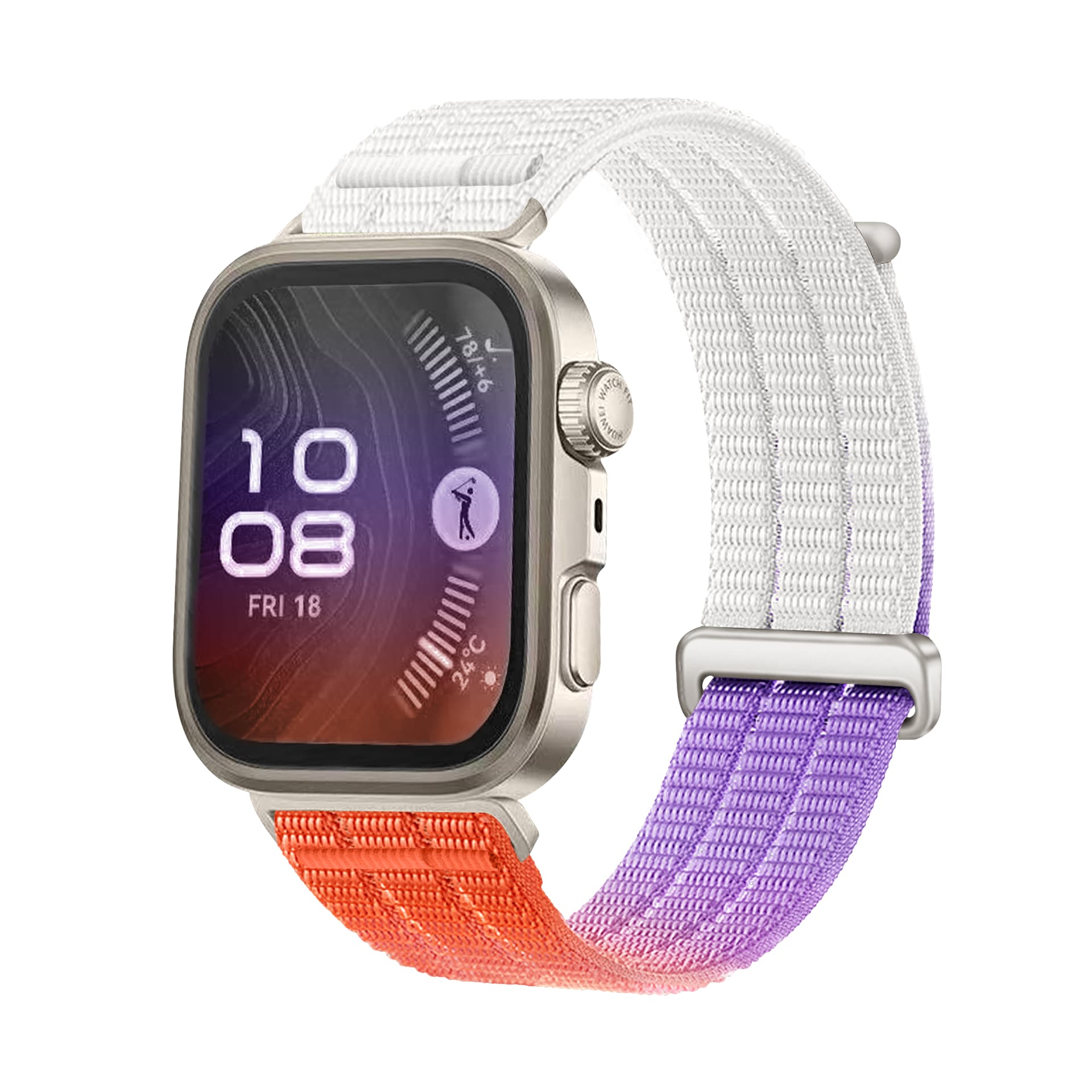 Huawei Watch Fit 3 Nylon Air Strap (Gradient Orange)