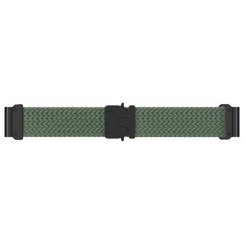 Garmin Quatix 8 Pro - 47mm Braided Strap P-Buckle (Green with Black)