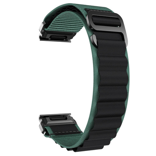 Garmin Fenix 8 - 51mm Alpine Nylon Strap (Green/Black)