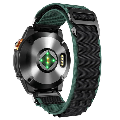 Garmin Forerunner 955 Alpine Nylon Strap (Green/Black)