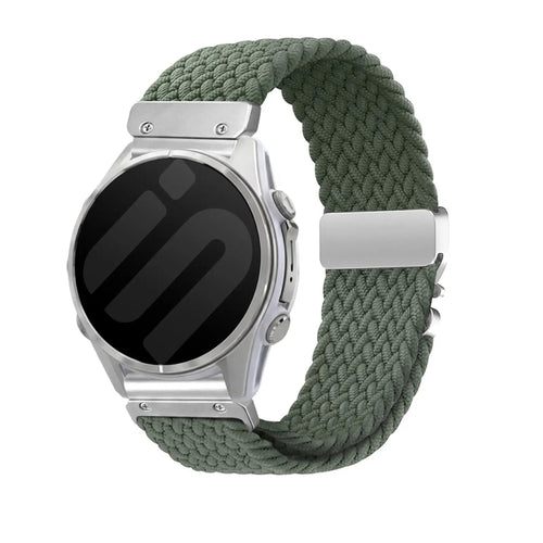 braided band green silver