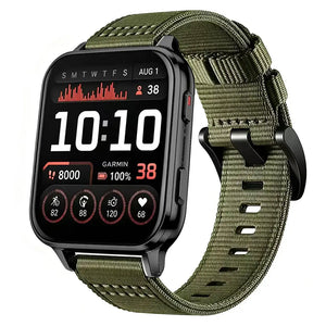 Garmin Venu X1 Nylon Buckle Strap (Green)
