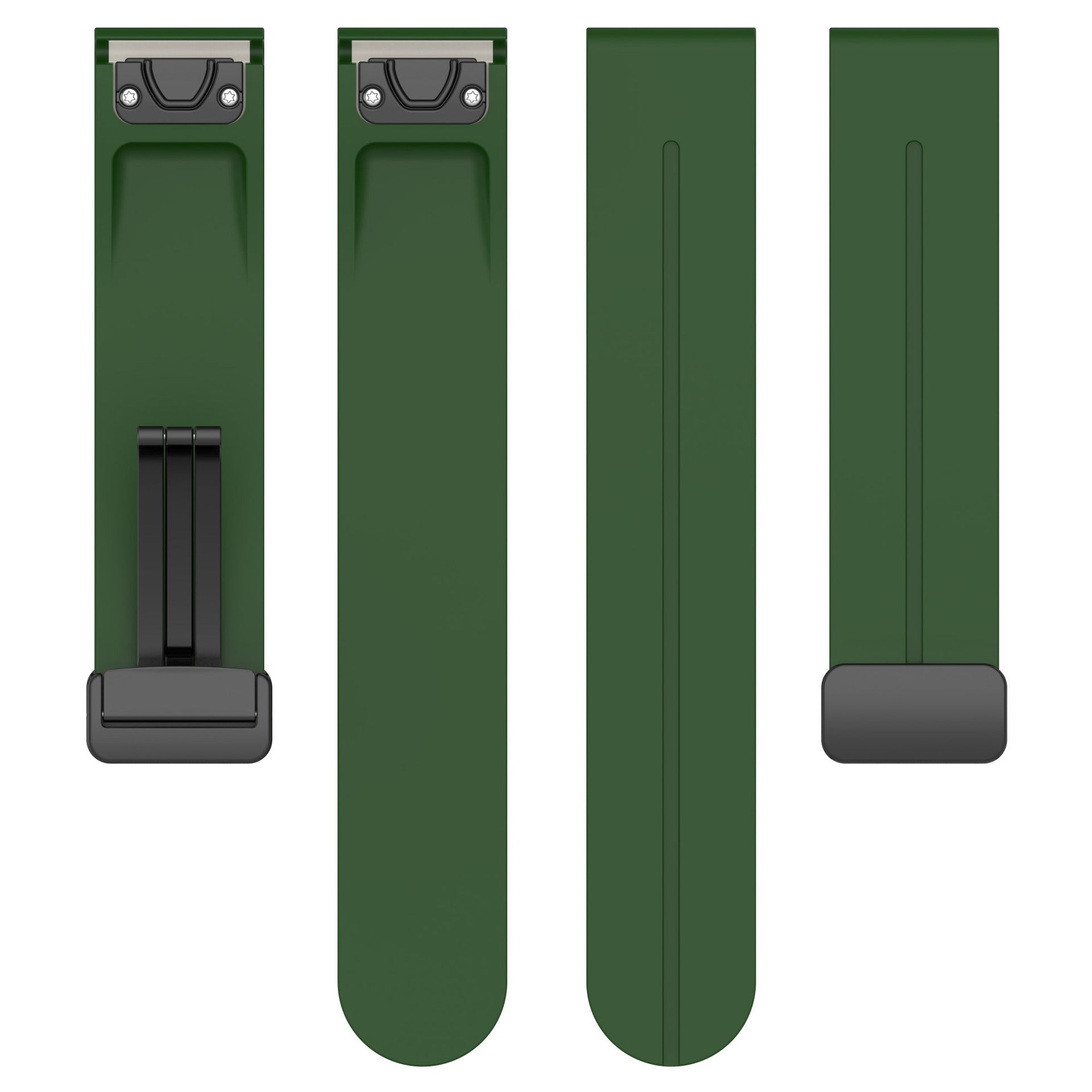 Garmin Epix Pro (Gen 2) 51mm D-Buckle Silicone Strap (Army Green)