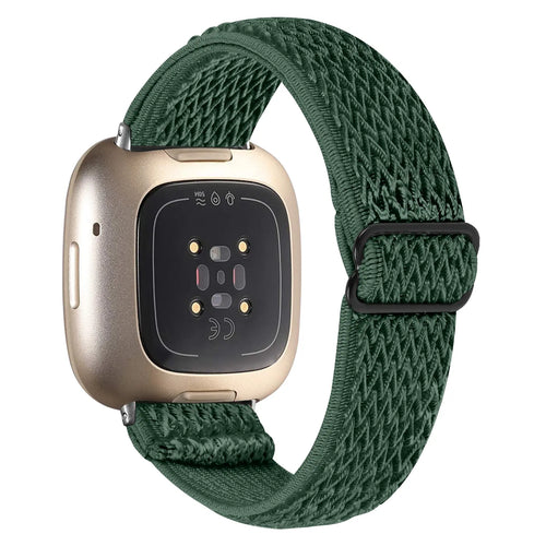 Fitbit Versa 4 Elastic Strap (Green)
